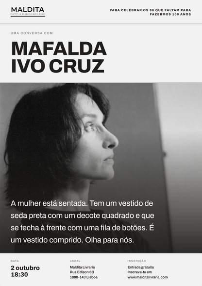 Cartaz da conversa com Mafalda Ivo Cruz